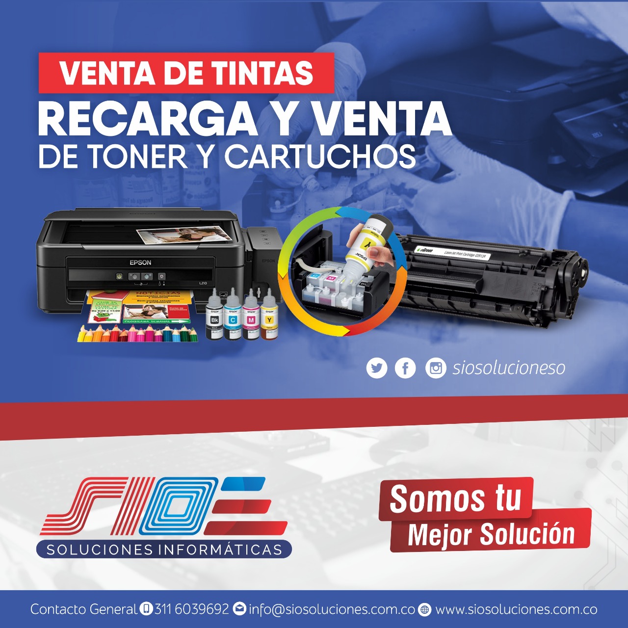 2. RECARGA Y VENTA DE TONER, TINTAS